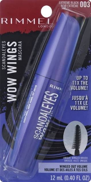 Mascara Scandaleyes Wow Wing  RIMMERL LONDON - 003 Extreme Black