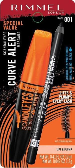 Máscara de pestañas Scandaleyes Curve Alert RIMMEL LONDO - 001 Black