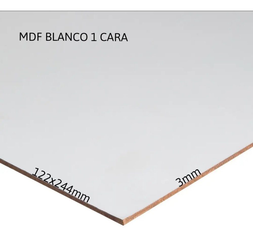 MELAMINA SOBRE MDF 3MM 1.83X2,60 BLANCO
