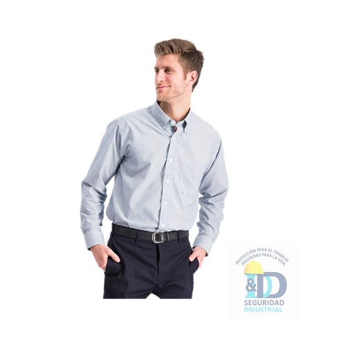 Camisa a Rayas Manga Larga Hombre Talla M