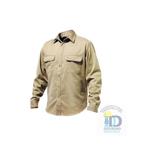 Camisa Drill Manga Larga Talla XL