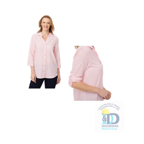 Camisa a Rayas Manga 3/4 Dama Talla S