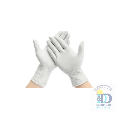 Guante de Latex Descartable Talla M X Unidad