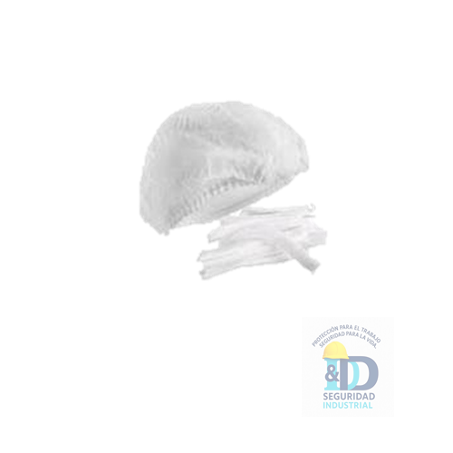 Cofia/Gorro Oruga Desechable Blanca X Unidad