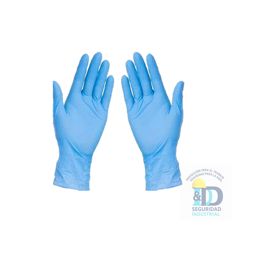 Guante Nitrilo Azul Descartable Calibre 4 Talla M Unidad