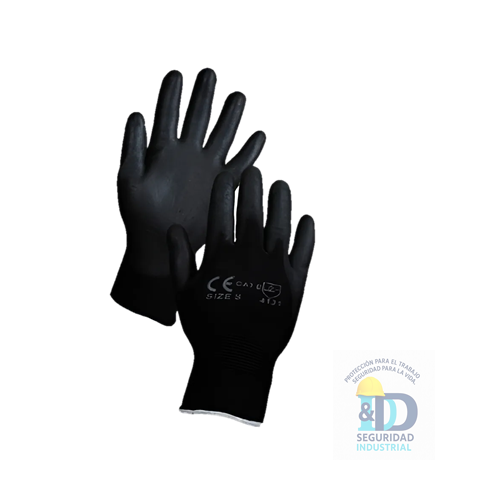 Guante en Nailon con Poliuretano Negro Talla 10