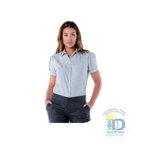 Camisa a Rayas Manga Corta Dama Talla XS
