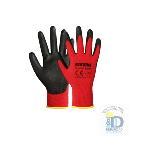 Guante en Nailon con Poliuretano Rojo Talla 8