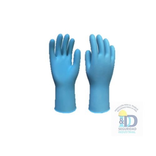 Guante Nitrilo Azul Descartable Calibre 6 Talla M Unidad