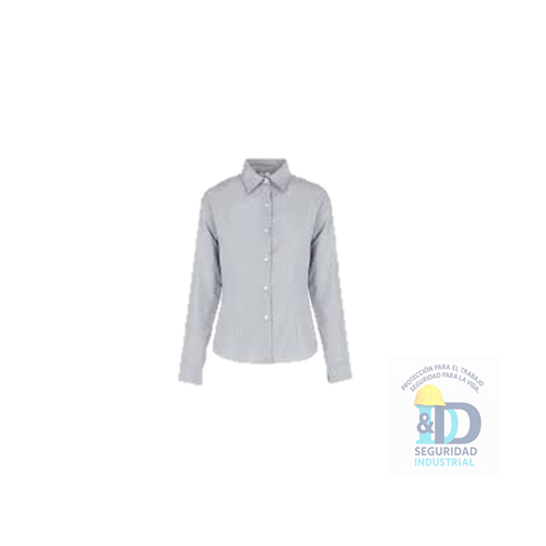 Camisa Oxford Manga Larga Dama Talla M