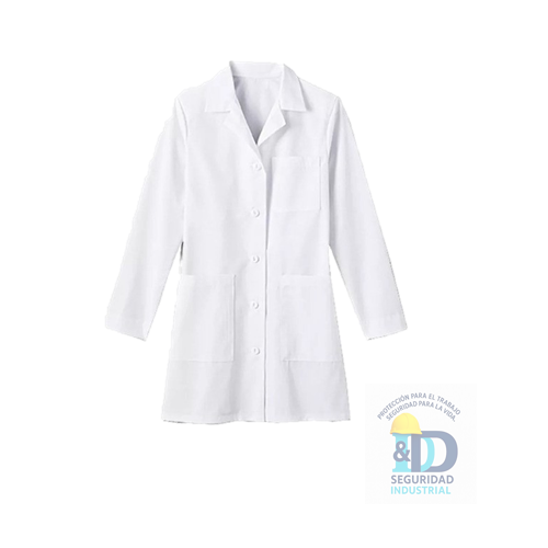 Bata medica Manga larga Antifluido Blanca Talla M