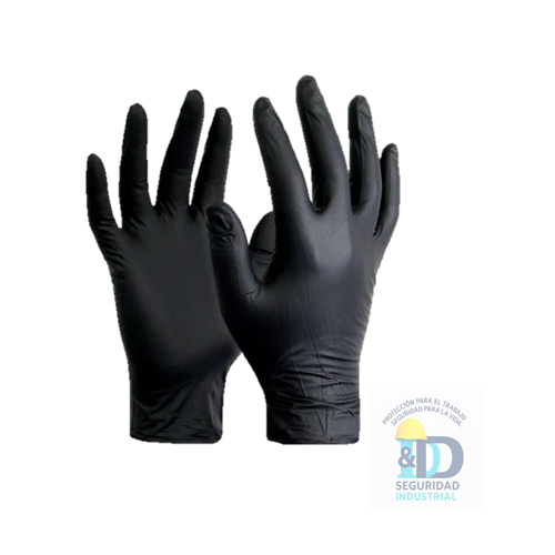 Guante Nitrilo Negro Descartable Calibre 12 Talla M Unidad