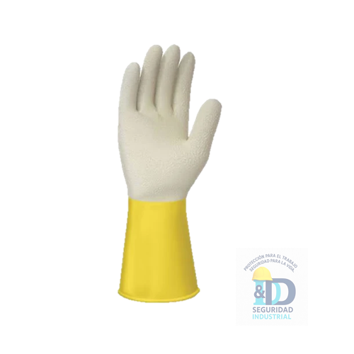 Guante Caucho Corrugado Amarillo Talla 7