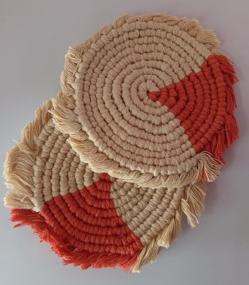 Posavasos de macramé Combinado
