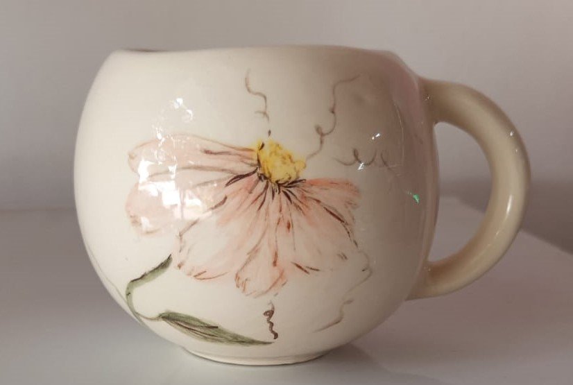 Taza Redondeada Flores