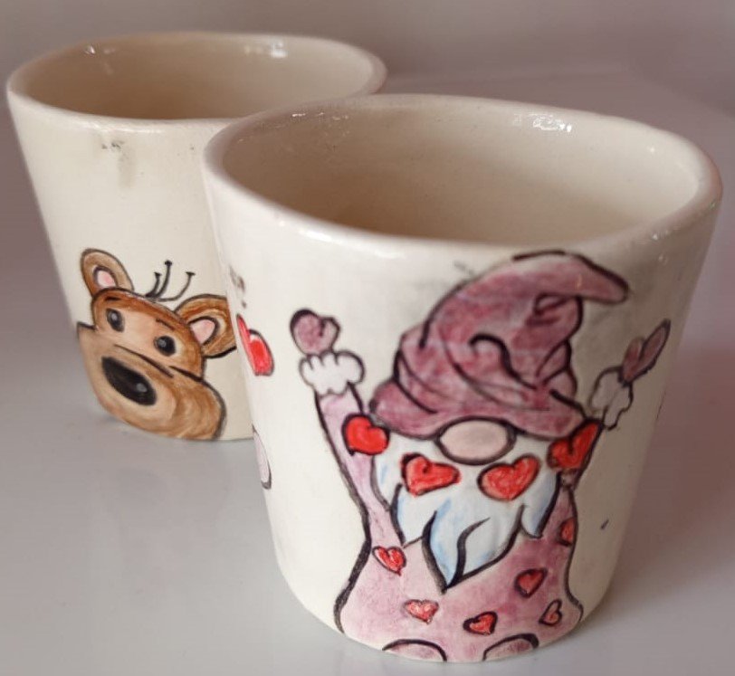 Vasos de cerámica motivos infantiles