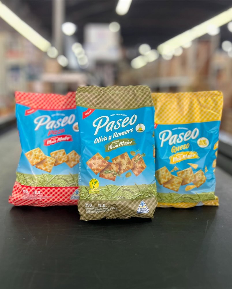 Mini crackers Paseo saborizadas x 150grs