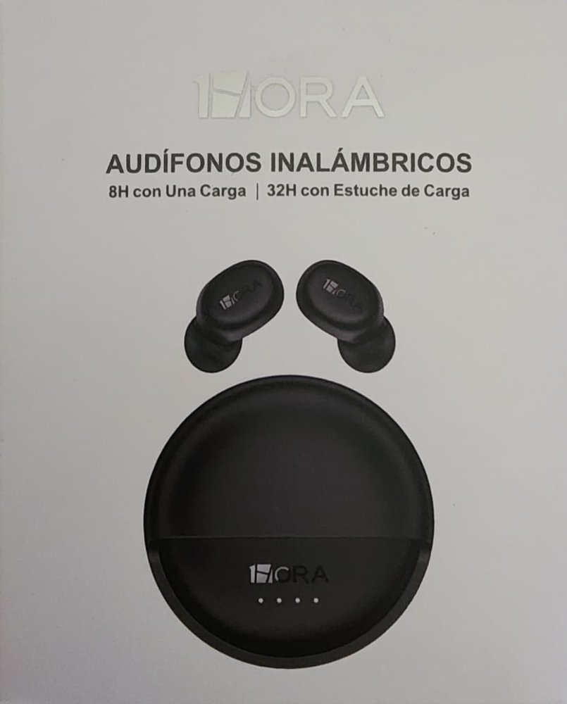 AUDIFONOS BLUETOOTH 1HORA NEGRO