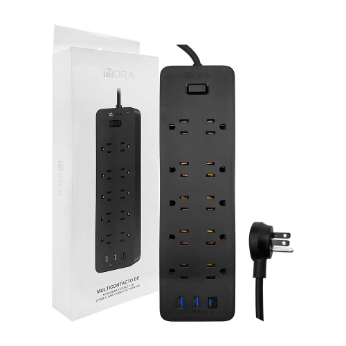1Hora Multicontacto de 10 Salidas y Cable 1.5M