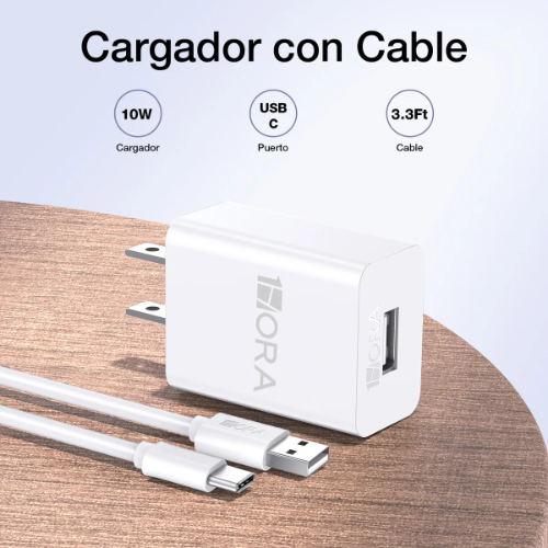 1Hora Cargador Usb a C 10W