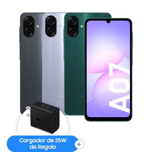 Samsung Galaxy A07 con Cargador