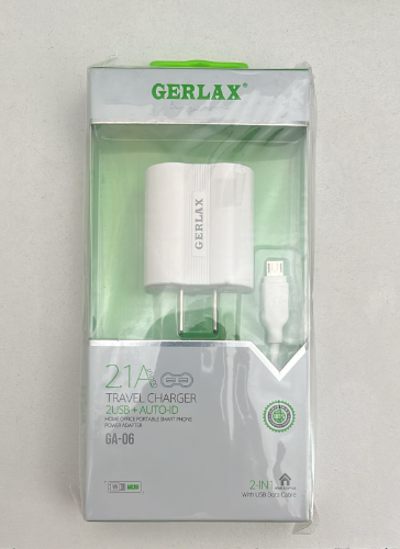 GERLAX 2 en 1 type V8  2.1A