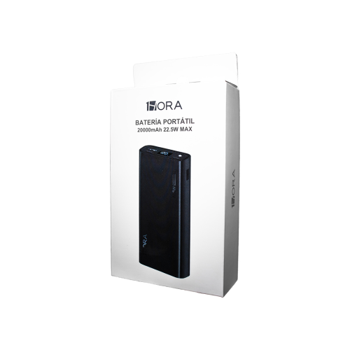 Bateria Portatil 1Hora 20,000mAh 22.5W Max