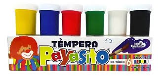 Temperas Payasito Caja 6 Unidades