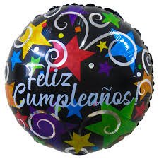 GLOBO METALIZADOS FELIZ CUMPLEAÑOS 18¨