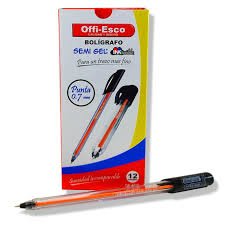 Esfero negro semigel OFFI-ESCO 0.7mm