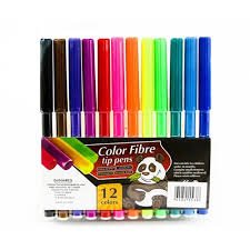 Plumones color fibre tip pens