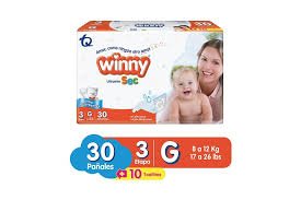 Winny Etapa 3 Ultratrim Sec Pañales Desechables Ultra Absorbentes