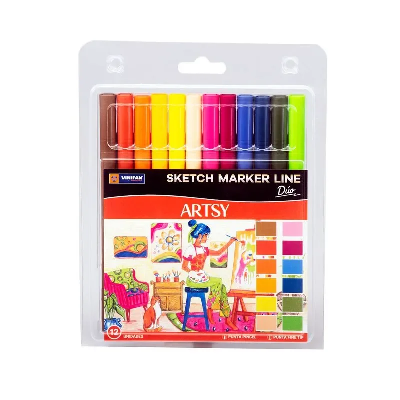 MARCADOR SKETCH MARKER ARTSY X 12 VINIFAN