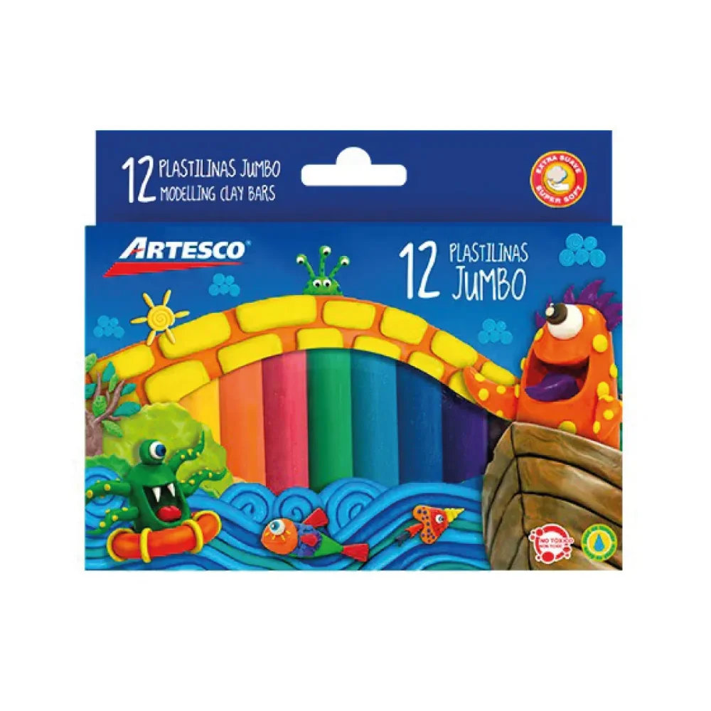 PLASTILINA JUMBO ARTESCO X 12 UNID