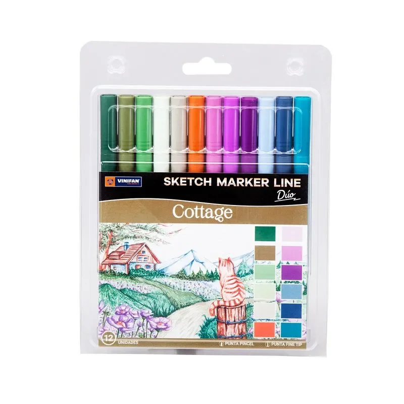 MARCADOR SKETCH MARKER COTTAGE X 12 VINIFAN