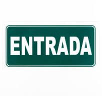 cartel de entrada solo medida D11-25