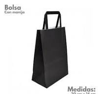 BOLSA DE REGALO 14 X 8 X 20 LISA NEGRA