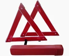 BALIZA TRIANGULAR CON ESTUCHE PARA AUTOMOTOR