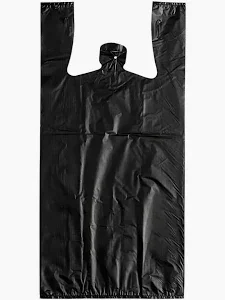 BOLSA CAMISETA 45X60 NEGRA x 50 un