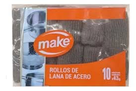 Lana de acero paquete x 10 rollos