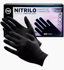 GUANTES DE NITRILO NEGRO -EL PAR