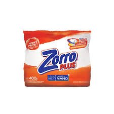 JABON EN POLVO ZORRO PLUS X 400G LAVADO A MANO