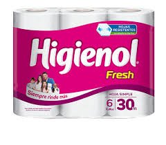 PAPEÑ HIG. HIGIENOL X 6 UN X 30 MTS FRESH