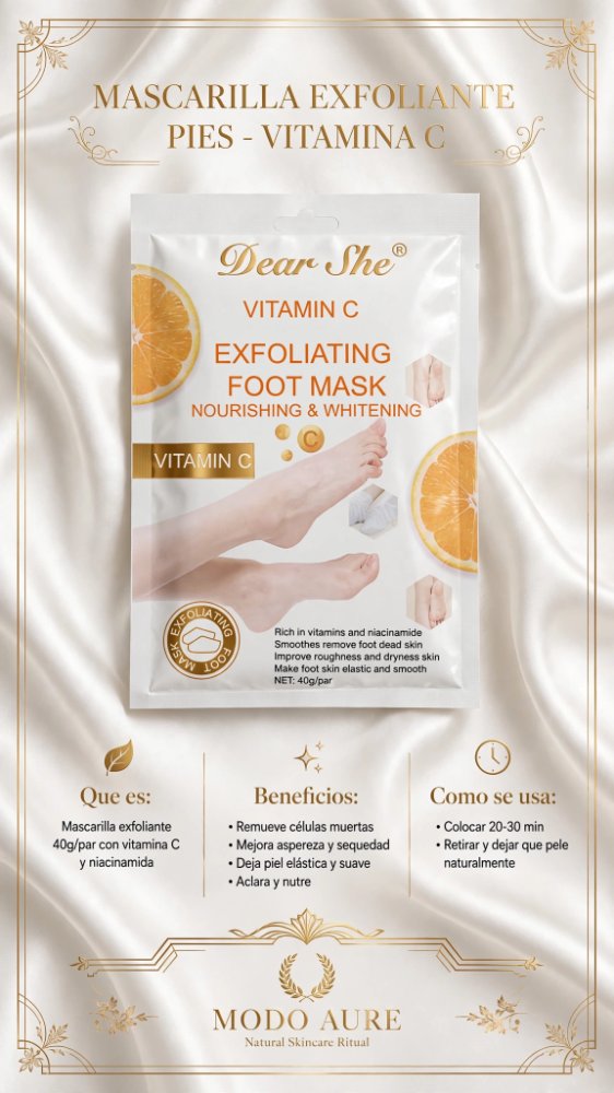 Mascarilla Exfoliante para Pies con Vitamina C