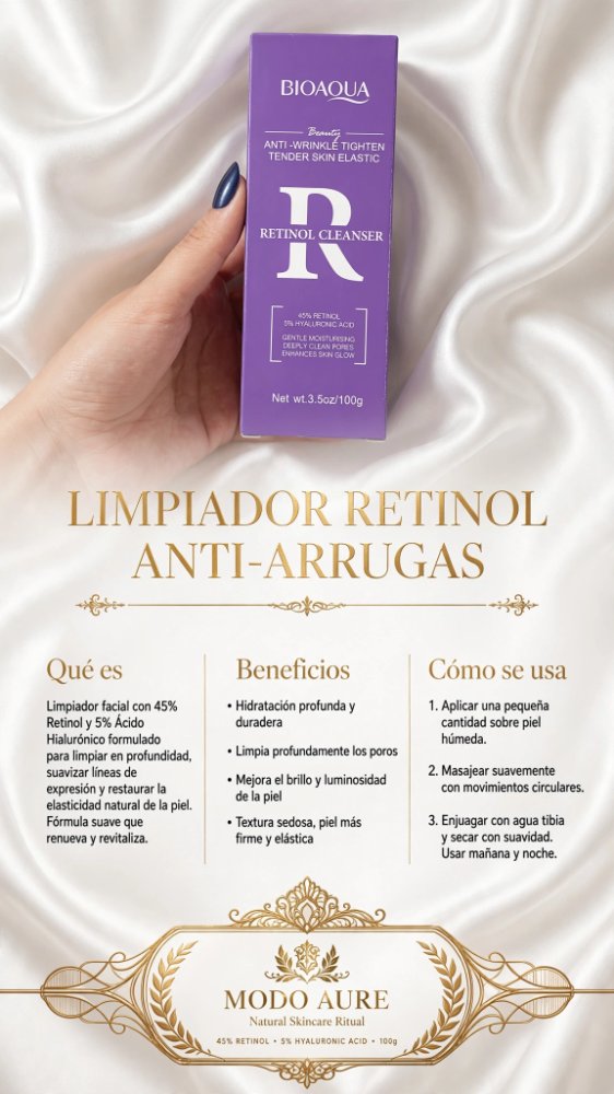Gel Limpiador Facial con Retinol y Ácido Hialurónico 100gr