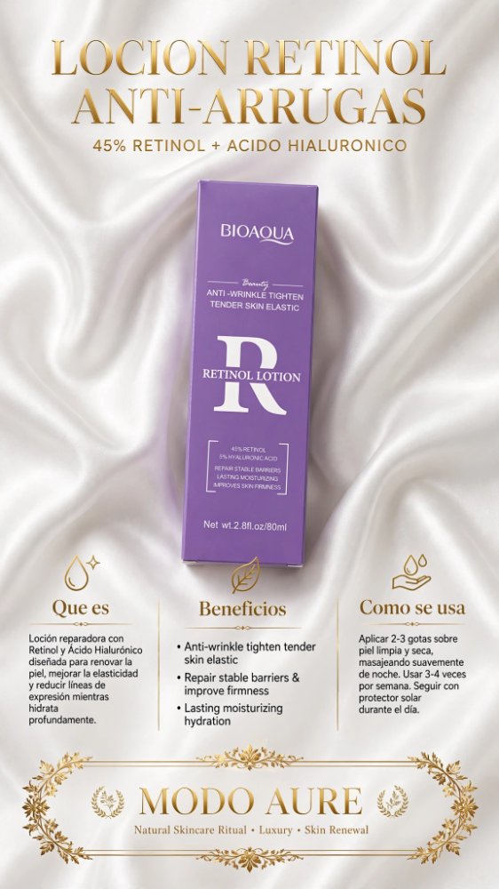 Loción Facial Retinol & Ácido Hialurónico 80ml