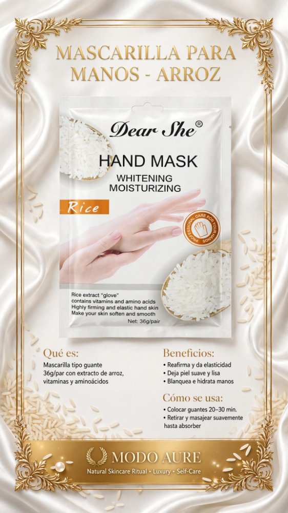 Mascarilla para Manos de Arroz