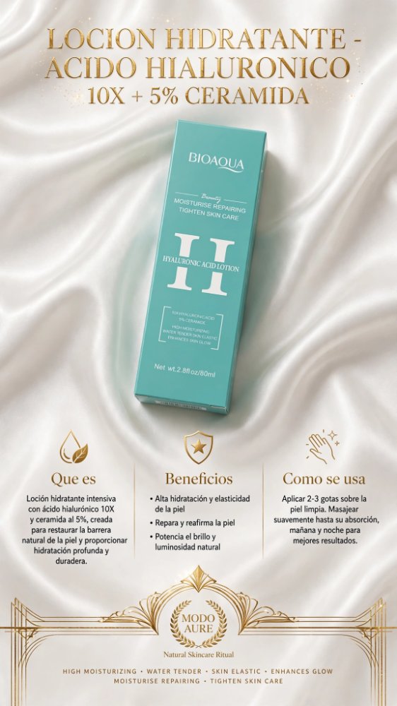 Loción Facial Hidratante con Ácido Hialurónico 80ml