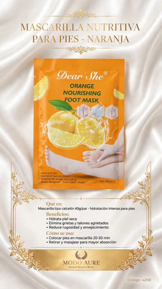 Mascarilla para Pies Orange