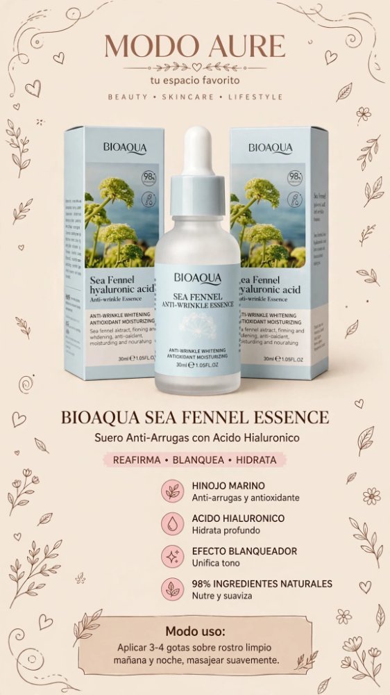 SERUM HIDRATACION INTENSIVA SEA FENNEL +ACIDO HIALURONICO BIOAQUA